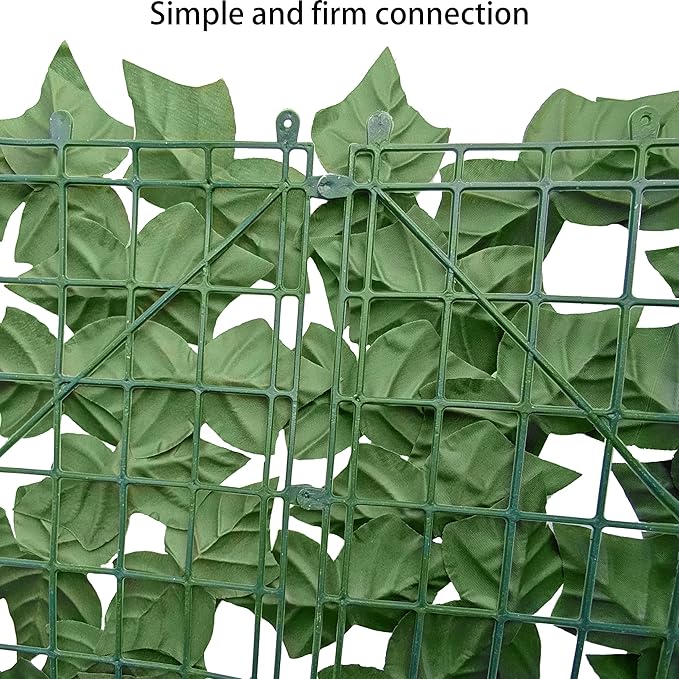 Artificial Fence Privacy Screen: 4FT x 20FT UV-Anti Faux Greenery Backdrop Ivy - Image 3