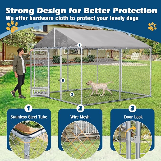 10×10×7 FT Outdoor Dog Kennel - Image 7