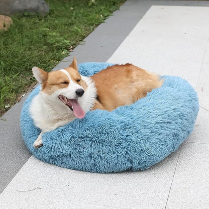 Calming Donut Dogs Beds for Small Dogs Washable, 28inch Plush Round Pet Bed for - Image 6