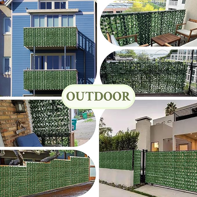 Artificial Ivy Privacy Fence Wall Screen, 40X120 in UV-Anti Faux Greenery - Image 5