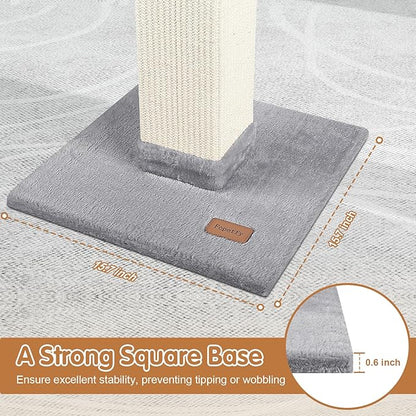 Cat Scratching Post 33 inch for Indoor Cats, High Cat Scratch Post Grey - Image 5