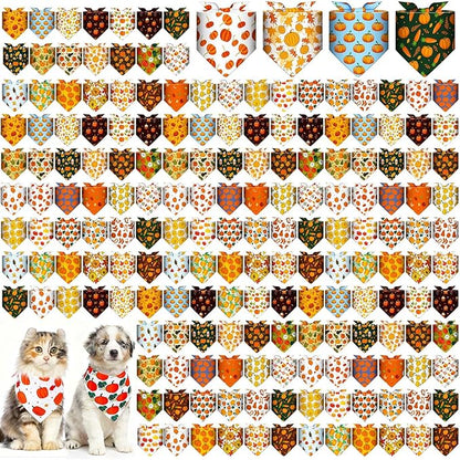 Aliceset 180 Pcs Fall Dog Bandanas Bulk Thanksgiving Bandana by Aliceset