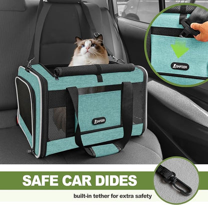 Cat Carrier 18"x11"x11" TSA Approved Ventilated Top Open Softsided Pet Air - Image 8