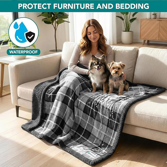 PetAmi Waterproof Dog Blanket for Medium Large Dog Puppy Cat Throw for Couch - Image 2