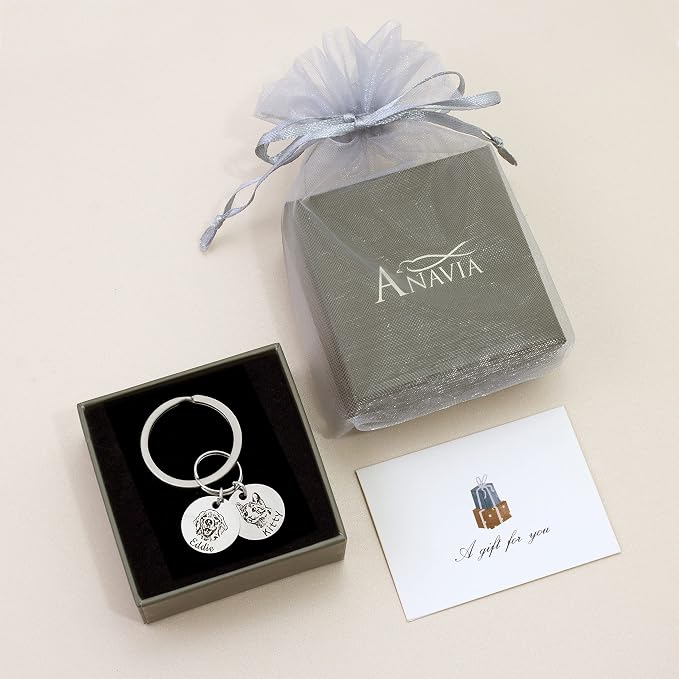 Anavia Personalized Pet Portrait Keychain, Customized Pet Photo Handmade - Image 7