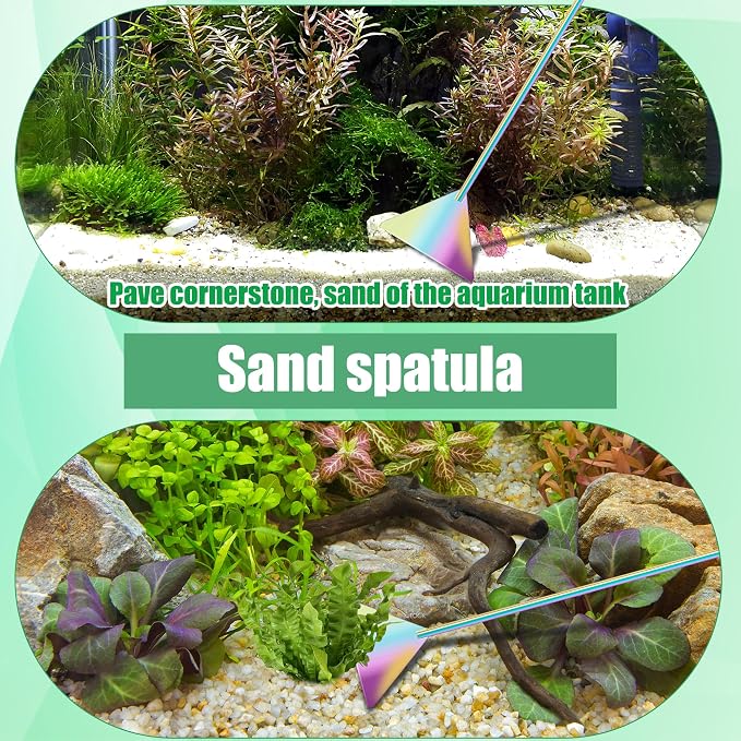 Aquarium Aquascape Tools Kit, 4 in 1 Anti-Rust Aquatic Plant Aquascaping Tool - Image 6