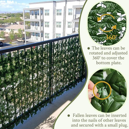 Artificial Ivy Privacy Fence Wall Screen, 40X120 in UV-Anti Faux Greenery - Image 4