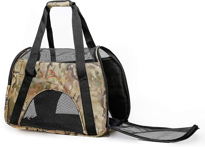 Pawer Soft-Sided Pet Carrier for Cat and Small Dog, Desert Camouflage Pattern - Image 2