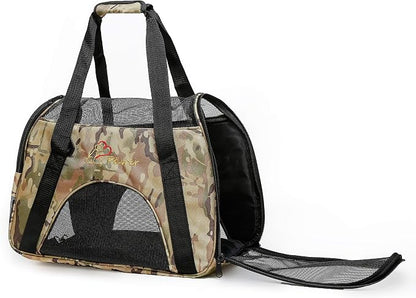 Pawer Soft-Sided Pet Carrier for Cat and Small Dog, Desert Camouflage Pattern - Image 2