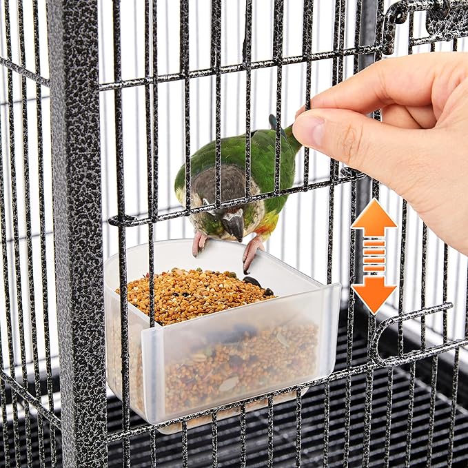 Yaheetech 40 Inch Wrought Iron Bird Cage Open-Top Parrot Cage - Image 6