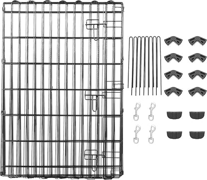 Amazon Basics Foldable Metal Exercise Dog Playpen, Indoor/Outdoor, Single Door - Image 6