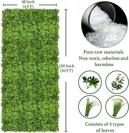 Artificial Plant Wall Roll: 48 X120 in UV-Anti Ivy Privacy Fence Screen Faux - Image 2