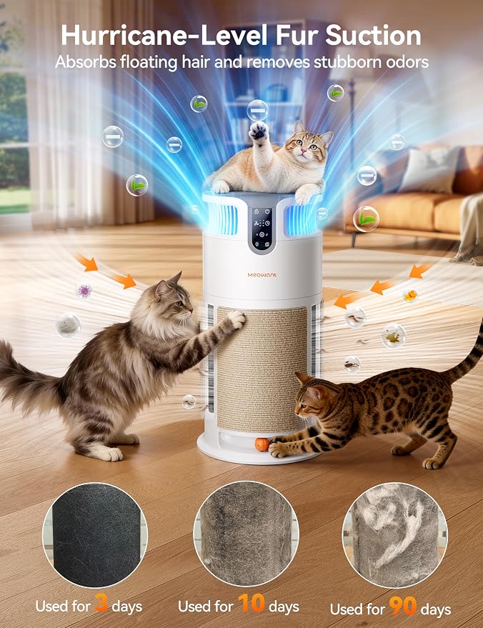 Meowant Air Purifier for Home, Pet Air Purifier 360°Air Intake & Air Outlet for - Image 5