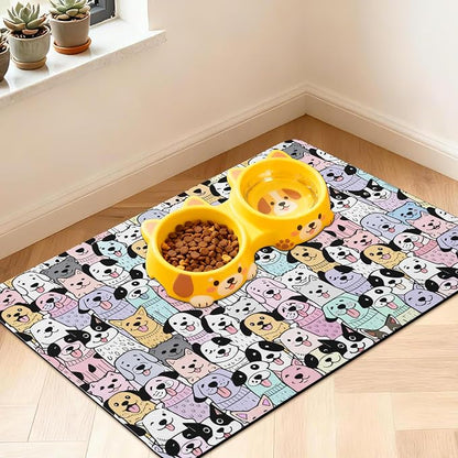 Pet Feeding Mat for Floors Waterproof Dog Mat for Food and Water Absorbent by Unknown