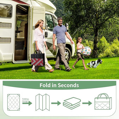 GENIMO Outdoor Rug for Patio Clearance, Lightweight Waterproof RV Camping Mat - Image 6