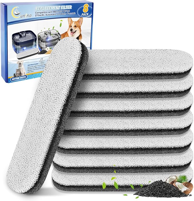 8PCS Dog Water Filter Compatible by Cunina