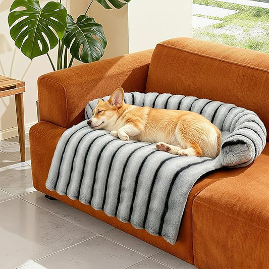 Large Dog Couch Bed, Fluffy Washable Couch Protector by WATANIYAPET