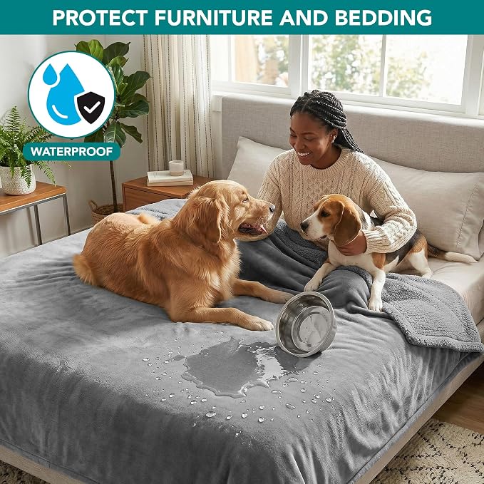 PetAmi Waterproof Dog Blanket for Queen Bed Large XL Dog Throw for Couch Cover - Image 2