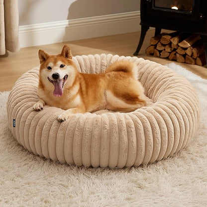 Bedsure ComfyFleece™ Donut Large Dog Bed by BEDSURE