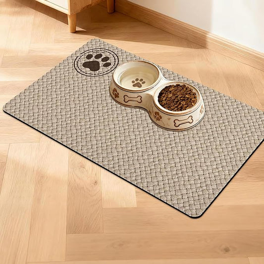 Pet Feeding Mat for Floors Waterproof Dog Mat for Food and Water Absorbent by Unknown