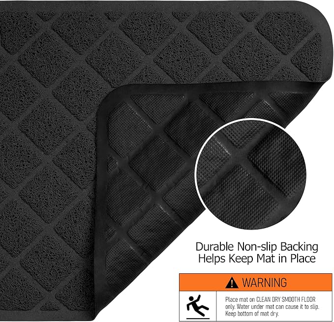 Cat Litter Mat Litter Trapping Mat, Less Waste Cat Litter Box Mat, Soft on - Image 6
