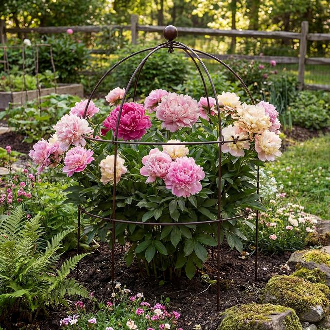 BreezeHug 3 Pack 24 H Peony Cage Climbing Plant Trellis Bird Cage Plant Support - Image 5