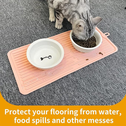 Ptlom Pet Placemat for Dog and Cat, Mat for Prevent Food and Water Overflow - Image 5