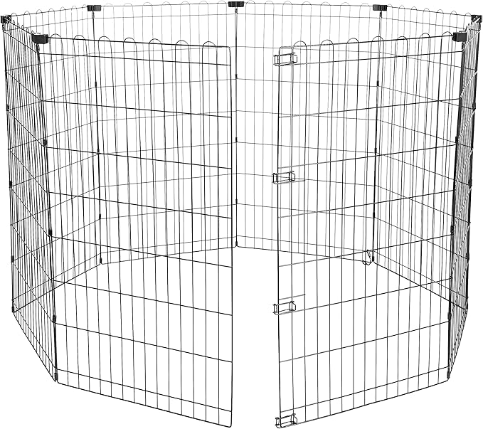 Amazon Basics Foldable Octagonal Metal Exercise Dog Playpen by AmazonBasics