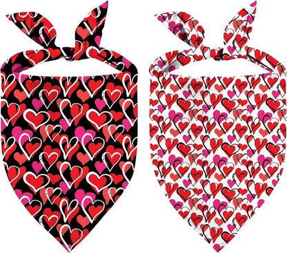 Valentines Dog Bandana Reversible Triangle Bibs Scarf Mother's Day Bandanas by Unknown