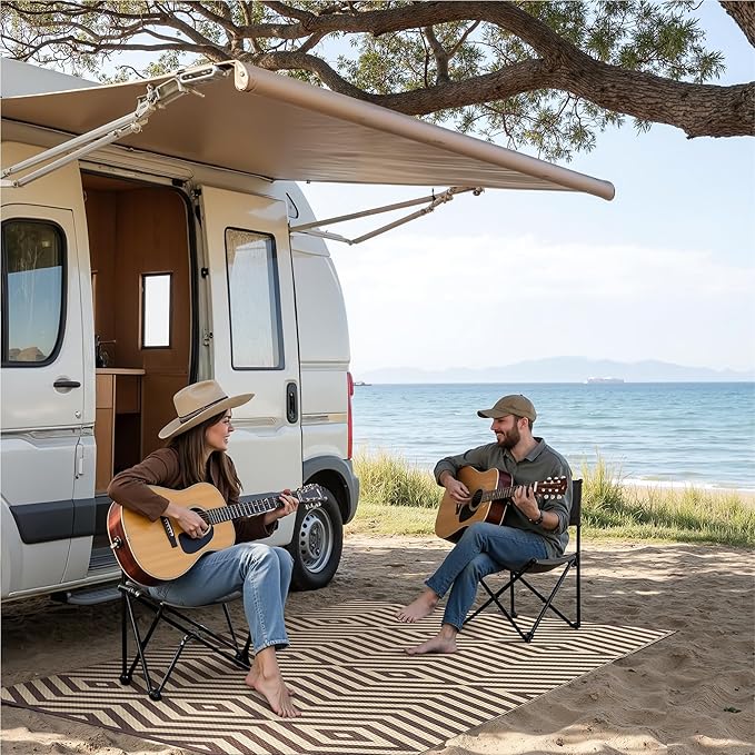 GENIMO Outdoor Rug for Patio Clearance, Lightweight Waterproof Modern RV - Image 4
