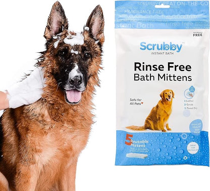 No Rinse Pet Wipes | Rinse Free Shampoo Mittens | Dogs & Cats | Bath Wipes - Image 9