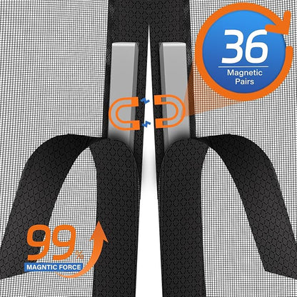 Upgraded PET Mesh Magnetic Screen Door Stronger Than Fiberglass and Polyester - Image 4