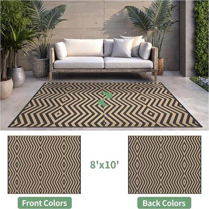 GENIMO Outdoor Rug for Patio Clearance, Lightweight Waterproof Modern RV - Image 2