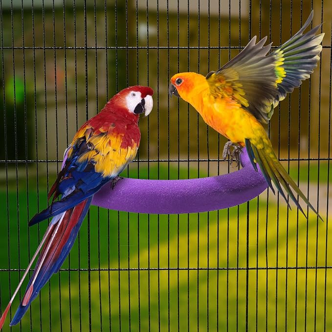 U Shape Parrot Perch Stand Toy Bird Platform Sand Paw Grinding Clean Stick - Image 2