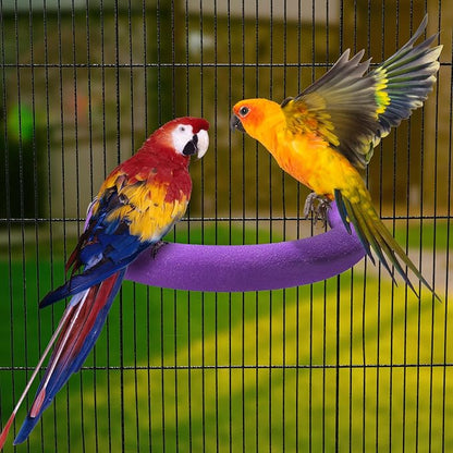 U Shape Parrot Perch Stand Toy Bird Platform Sand Paw Grinding Clean Stick - Image 2