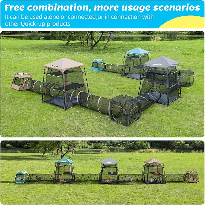Extra Large catio Outdoor cat Enclosure, 3-in-1 Cat Tower Tent - Image 7