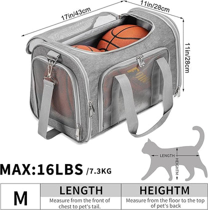 Soft-Sided Cat/Dog/Pet Carrier, Collapsible Pets Travel Carriers - Image 3
