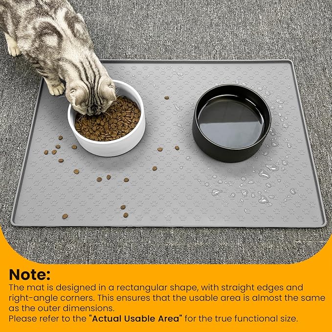 Ptlom Pet Placemat for Dog and Cat, Mat for Prevent Food and Water Overflow - Image 5
