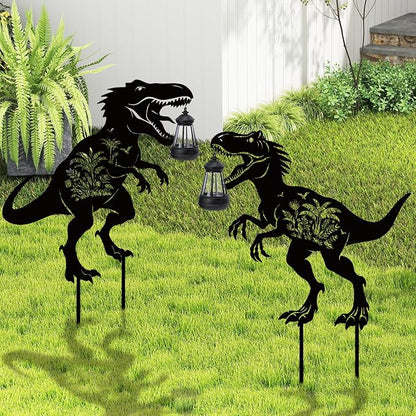 Dinosaur Metal Garden Stakes Yard Decor - Image 6