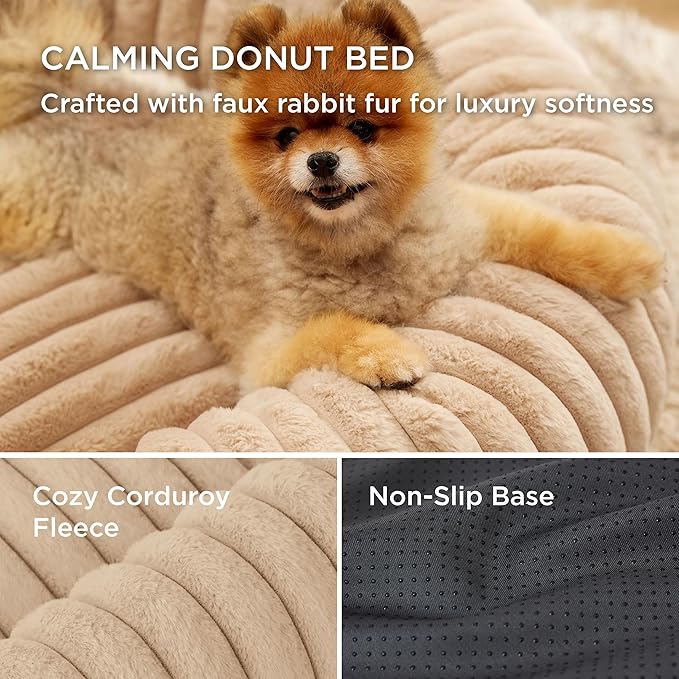 Bedsure ComfyFleece™ Donut Medium Dog Bed - Image 3