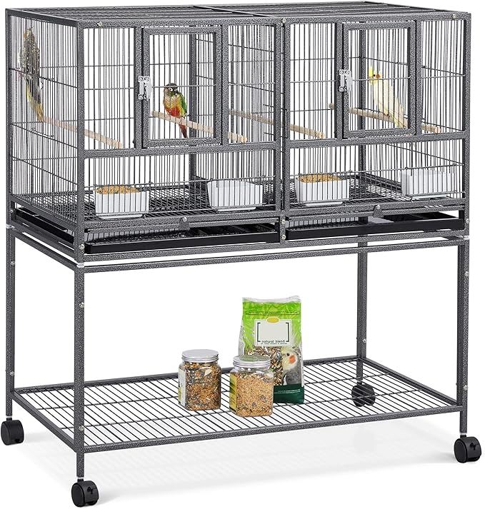Yaheetech 41.5" Stackable Divided Breeder Breeding Parakeet Bird Cage by Yaheetech
