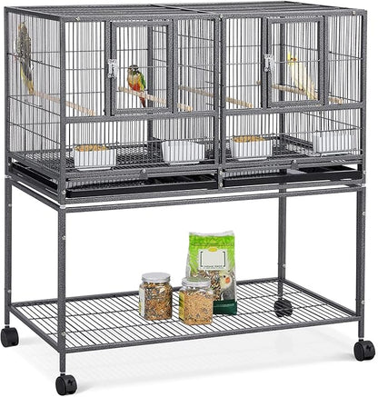 Yaheetech 41.5" Stackable Divided Breeder Breeding Parakeet Bird Cage by Yaheetech