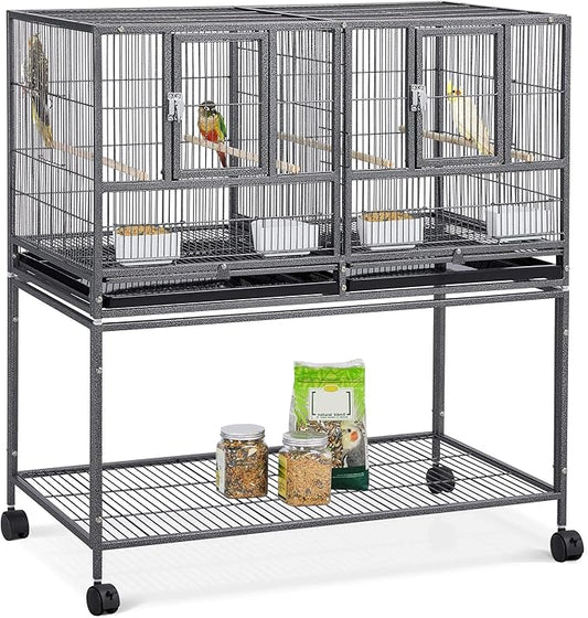 Yaheetech 41.5" Stackable Divided Breeder Breeding Parakeet Bird Cage by Yaheetech
