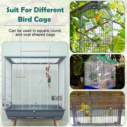 2 Pack Bird Cage Seed Catcher Guard, Bird Cage Cover, Heavy Duty Adjustable - Image 5