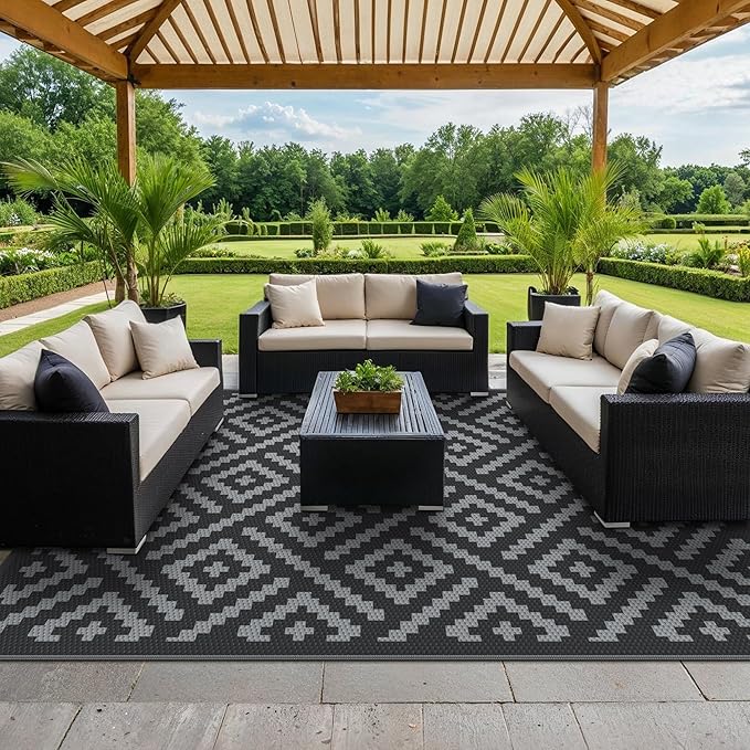 GENIMO Outdoor Rug for Patio Clearance, Reversible Plastic Camping Rugs - Image 7