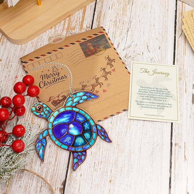 Sea Turtle Gifts for Women, Gifts for Turtle Lovers Ocean Inspired Ornament - Image 3