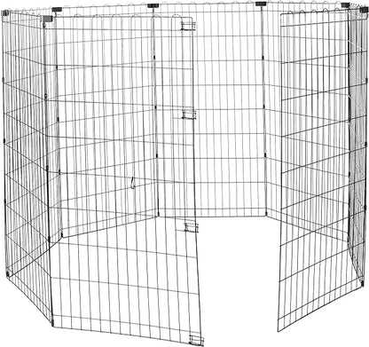 Amazon Basics Foldable Octagonal Metal Exercise Dog Playpen, Indoor/Outdoor by AmazonBasics