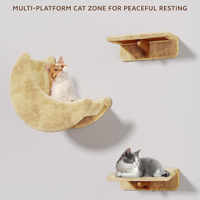 13-in-1 Cat Wall Shelves, Wall Mounted Cats Furniture Set - Image 3