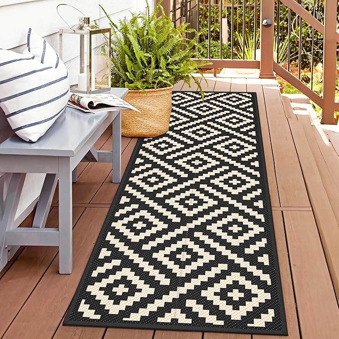 GENIMO Outdoor Rug 2.5'x8' Waterproof, Reversible Camping Mat, Plastic Straw by GENIMO