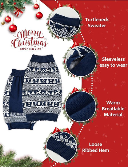 Dog Christmas Sweater, Soft Warm Pet Clothes Coat - Image 3